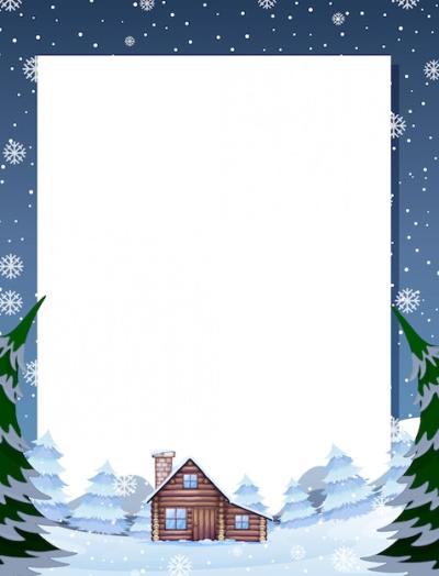 Winter Cabin Note Template – Free Download