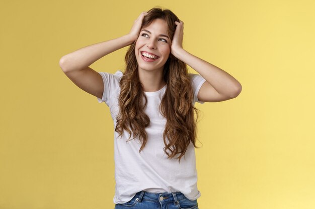 Carefree Smiling Girl with Curly Hairstyle on a Sunny Summer Day – Free Stock Photo, Download for Free