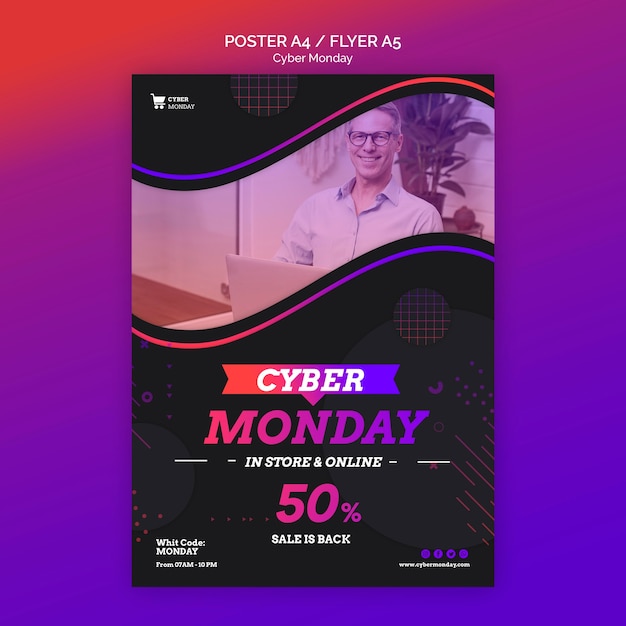 Cyber Monday Concept Flyer Template – Free Download