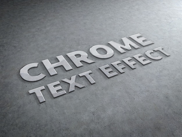 Chrome Metal Sculpted Text Effect – Free Download