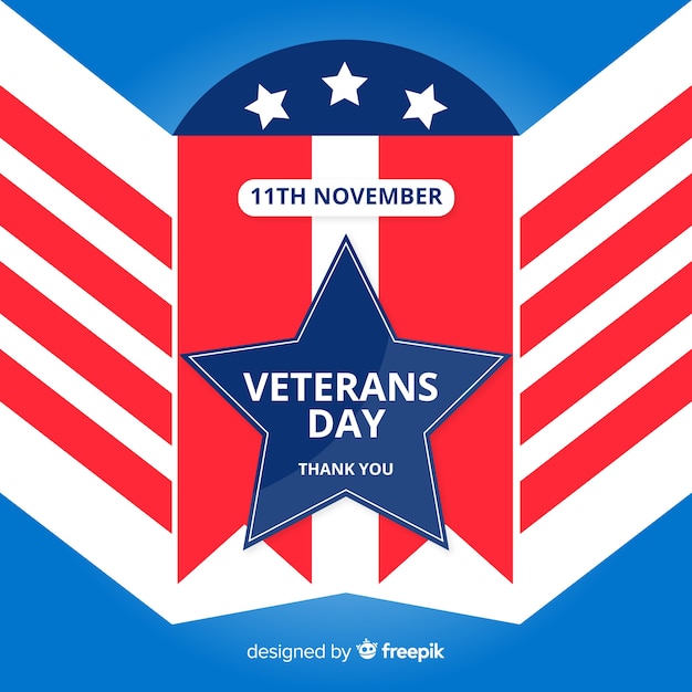 Veterans Day Concept in Flat Design – Free Download