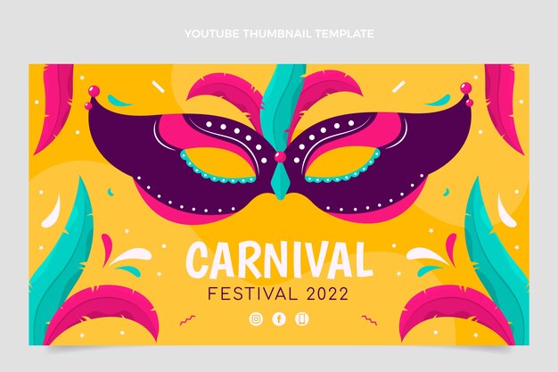 Flat Carnival YouTube Thumbnail – Free Download, Download Free Stock Photo