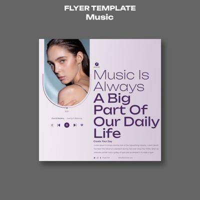 Gradient Music Concept Square Flyer – Free Download