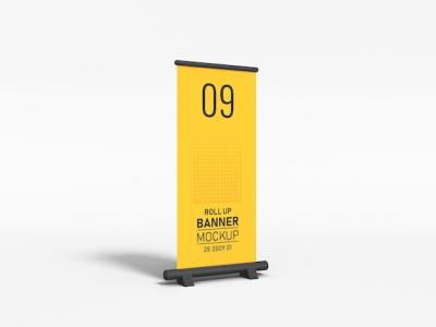 Advertising Roll Up Banner Mockup – Free to Download