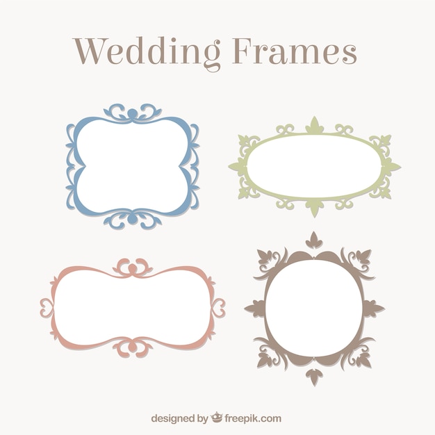 Ornamental Wedding Frames – Pack of Four for Free Download