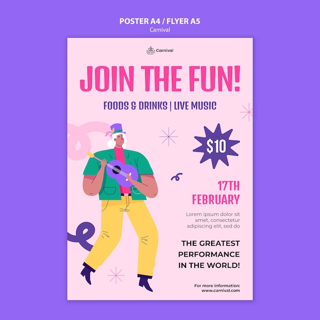 Carnival Event Poster Template – Free Download