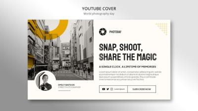 World Photography Day YouTube Cover Template – Free Download