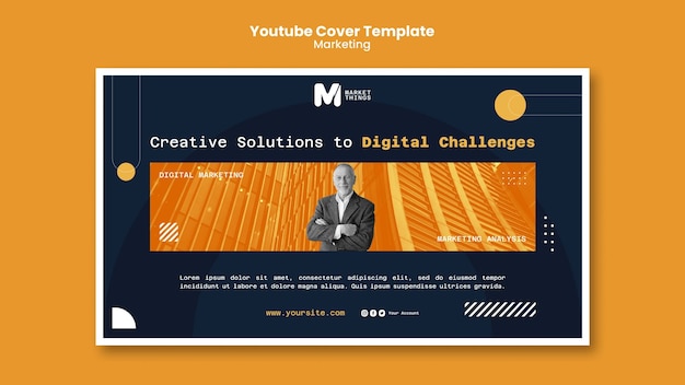 Digital Marketing YouTube Cover Template – Free Download