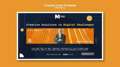 Digital Marketing YouTube Cover Template – Free Download