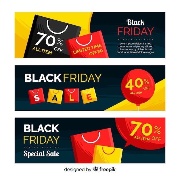 Black Friday Sales Banner Templates for Free Download