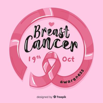 Hand-Drawn Breast Cancer Awareness Ribbon – Free Download