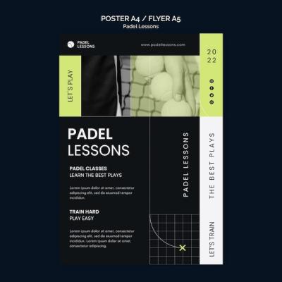 Padel Lessons Template – Free Download, Download Free Stock Photo