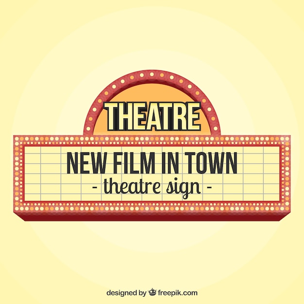 Retro Style Bright Signboard Theater – Free Stock Photo, Download Free