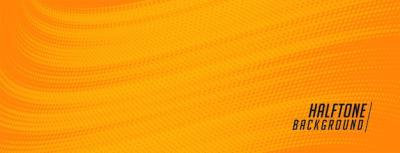 Comic Style Orange Halftone Banner Design – Free Download