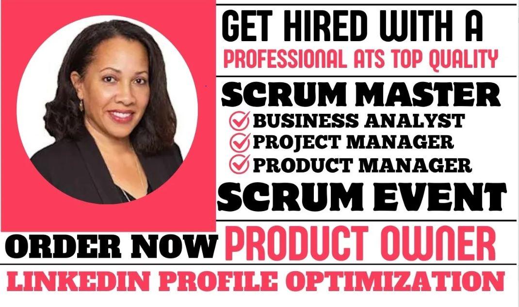 I Will Write a Scrum Master Resume | Project Management | Adjunct Resume | Product Owner | Agile