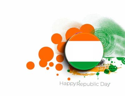 Indian Republic Day Concept with 26 January Text – Free Download