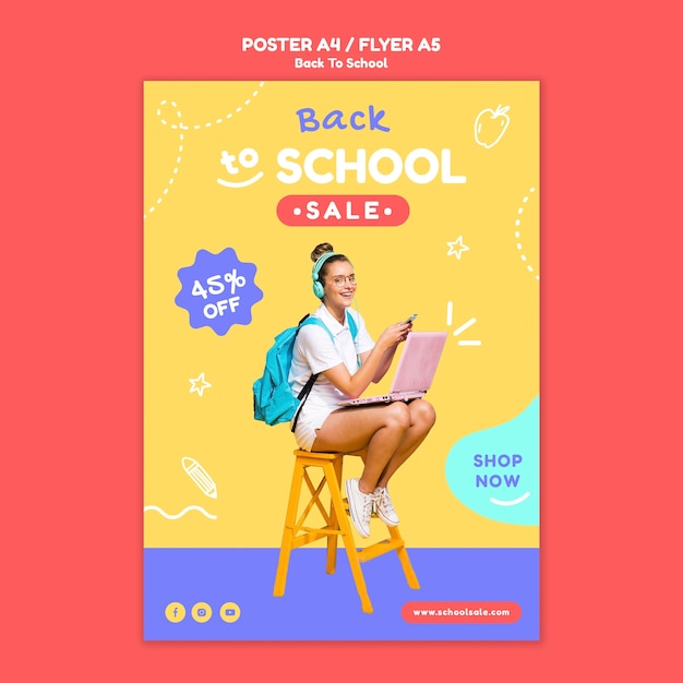 Back to School Poster Design Template – Free Download