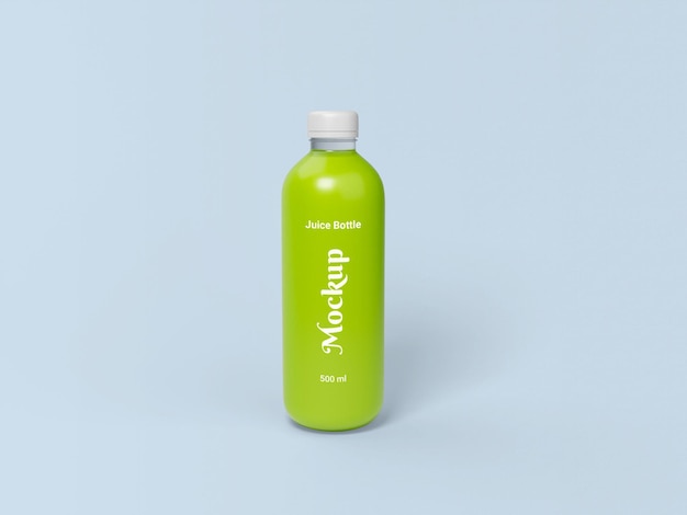 Fully Editable 3D Render Juice Bottle Mockup – Free Download