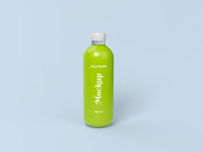 Fully Editable 3D Render Juice Bottle Mockup – Free Download