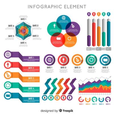 Flat Infographic Elements Collection – Free Download