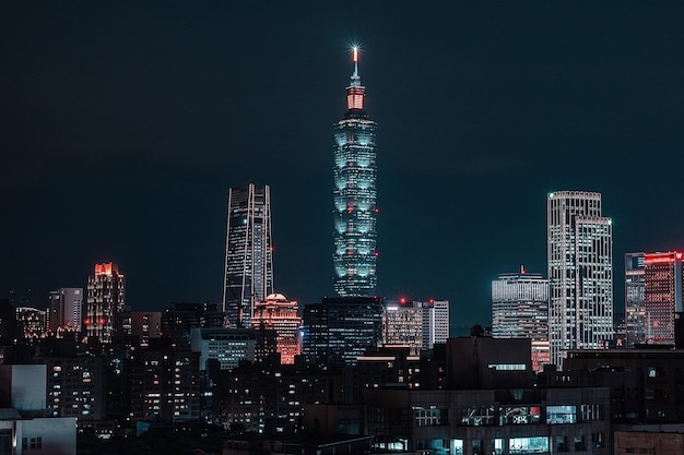 Xiangshan Trail Nighttime Cityscape in Taipei, Taiwan – Free Download, Free Stock Photo