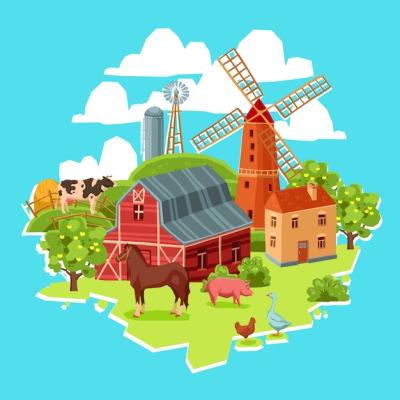 Multicolored Farm Concept – Free Stock Photo for Download