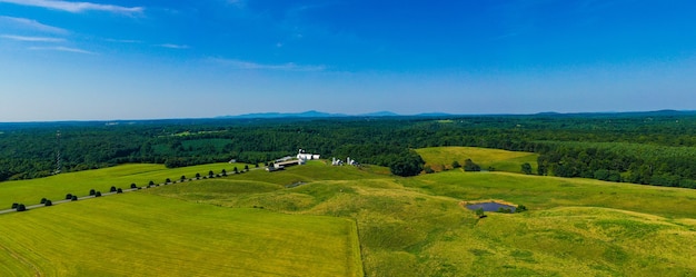 Beautiful Panoramic Landscape of Virginia’s Farmland and Mountains – Free Download