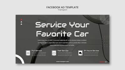 Transport Concept Facebook Template for Free Download