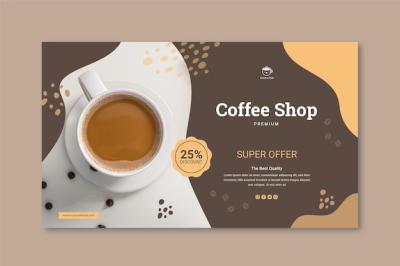 Coffee Shop Horizontal Banner – Free Download, Free Stock Photo