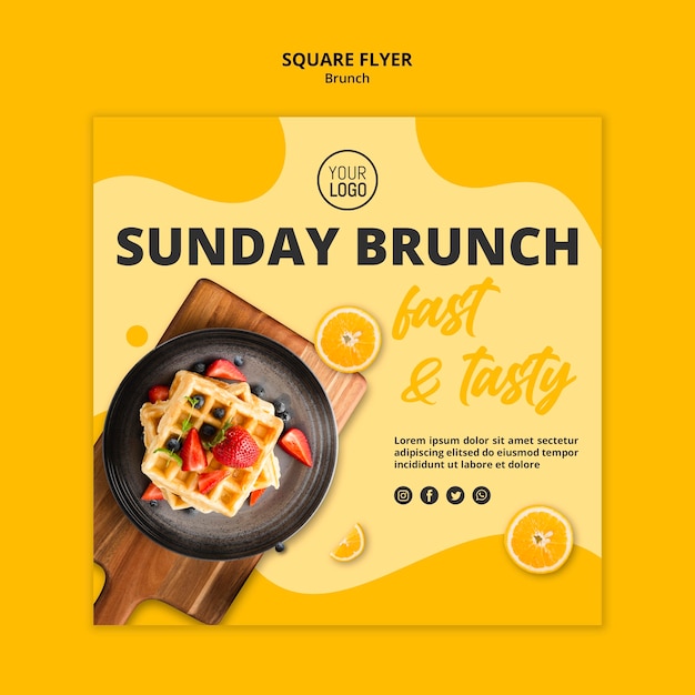 Brunch Flyer Template Concept – Free Download