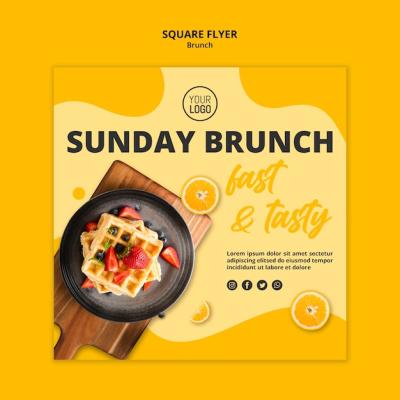 Brunch Flyer Template Concept – Free Download