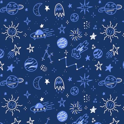 Hand Drawn Space Pattern Design – Free Stock Photo, Download Free