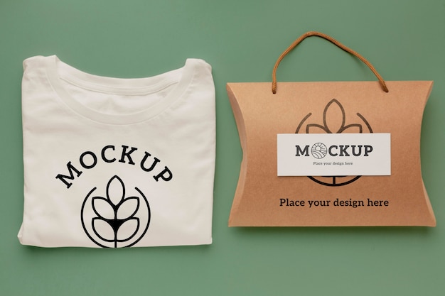 Ecological T-Shirt Packaging Mockup – Download Free Stock Photo