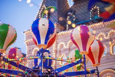 Christmas Carousel on Red Square: New Year Celebration in Moscow – Free Stock Photo, Download for Free