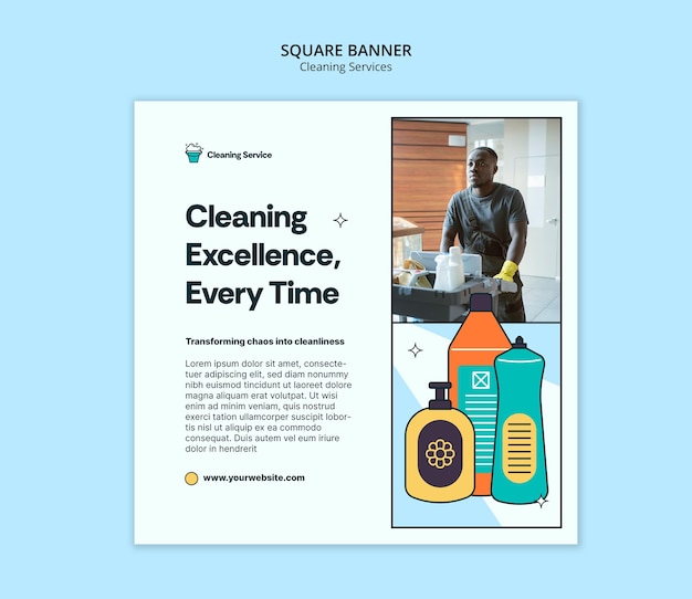 Cleaning Services Template Design – Free to Download