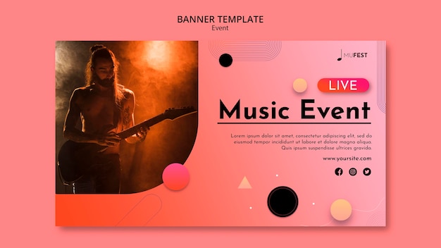 Music Event Banner Template – Free to Download