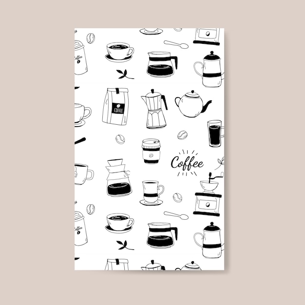 Cafe Themed Vector Background for Creative Projects – Free Download