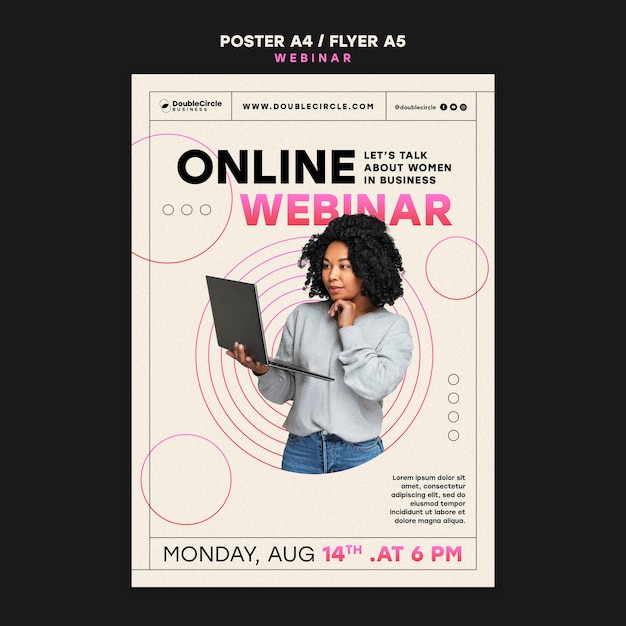 Webinar Conference Poster Template – Download Free Stock Photo