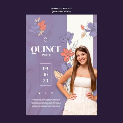 Quinceanera Party Template Design – Free Download