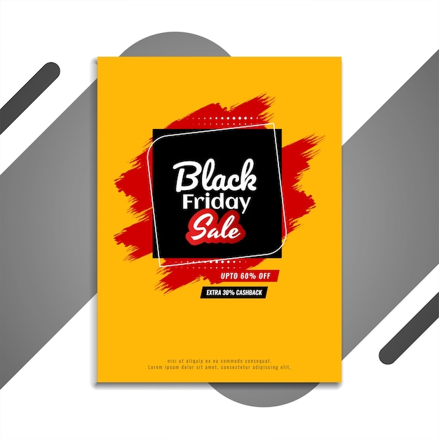 Black Friday Sale Flyer Illustration in Yellow Vector – Free Download