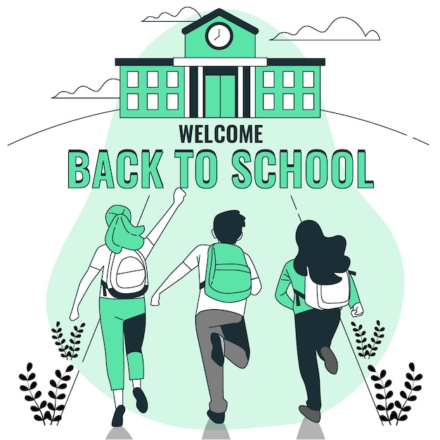 Back to School Concept Illustration – Free Download