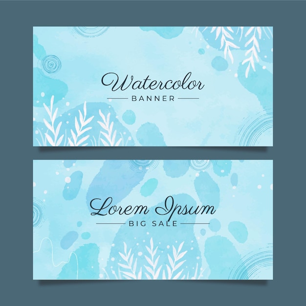 Watercolor Hand Drawn Banners – Free Stock Photo for Download