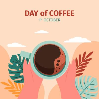 Celebrate International Coffee Day with Flat Illustrations – Free Download