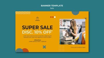 Sale Concept Banner Template – Free Download, Free Stock Photo