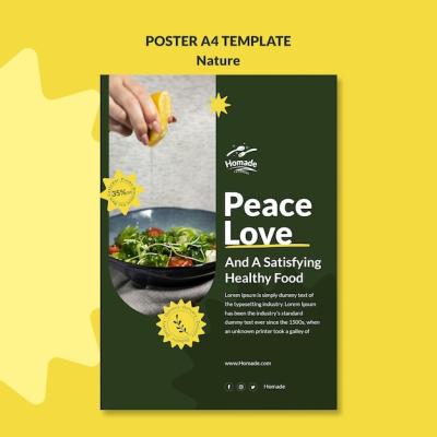 Natural Food Poster Template – Free Download, Free Stock Photo