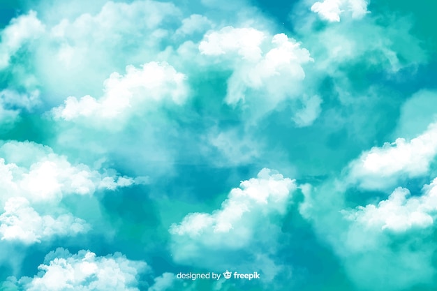 Background of Blue Sky with Clouds – Free Download