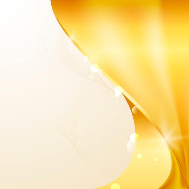 Golden Wave Abstract Background Vector – Free Download