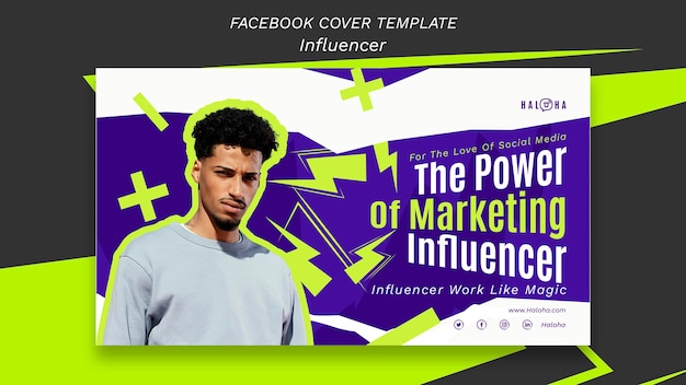 Flat Design Influencer Strategy Facebook Cover – Free Download