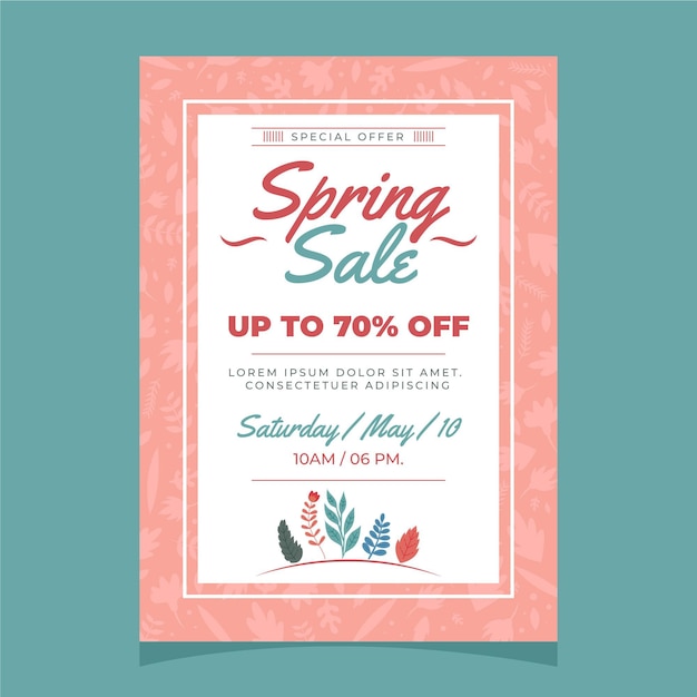 Floral Spring Sale Flyer Template – Free Download