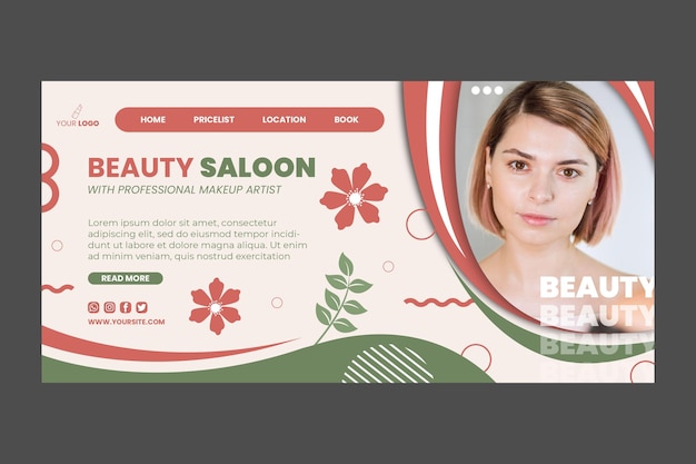 Beauty Salon Landing Page Template Design – Free Download